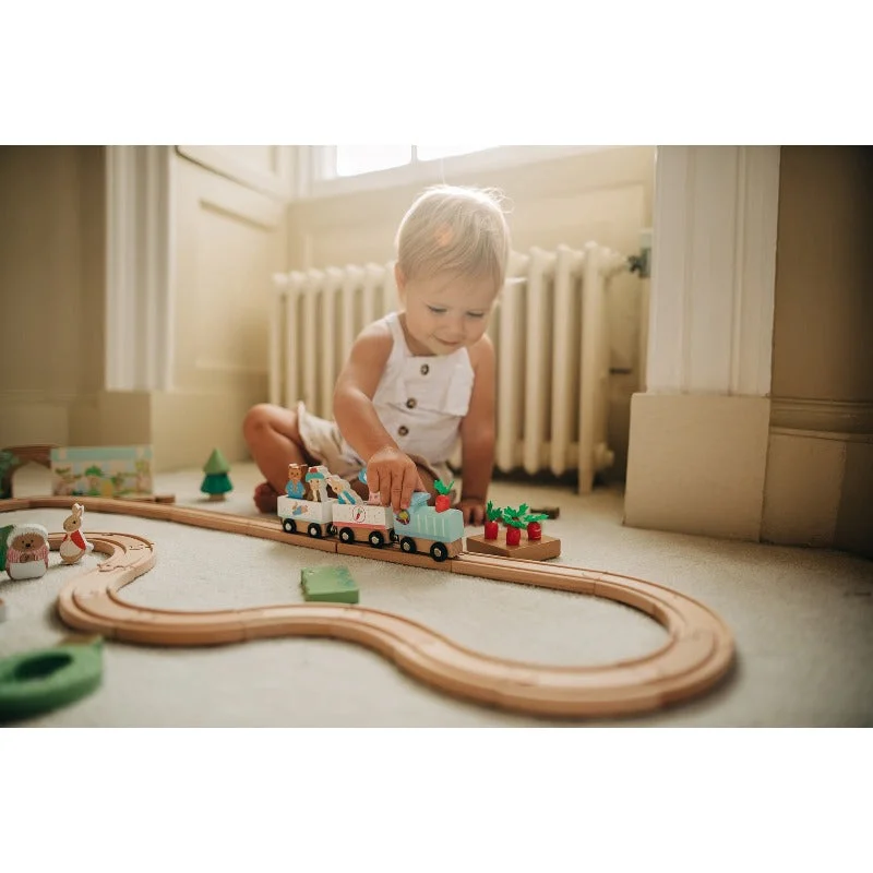 Sustainable Solid Wood Puzzle Set with 50 Pieces for Family Bonding and Brain TrainingPeter Rabbit™ Train Track Sustainable Solid Wood Puzzle Set with 50 Pieces for Family Bonding and Brain TrainingPeter Rabbit™ Train Track