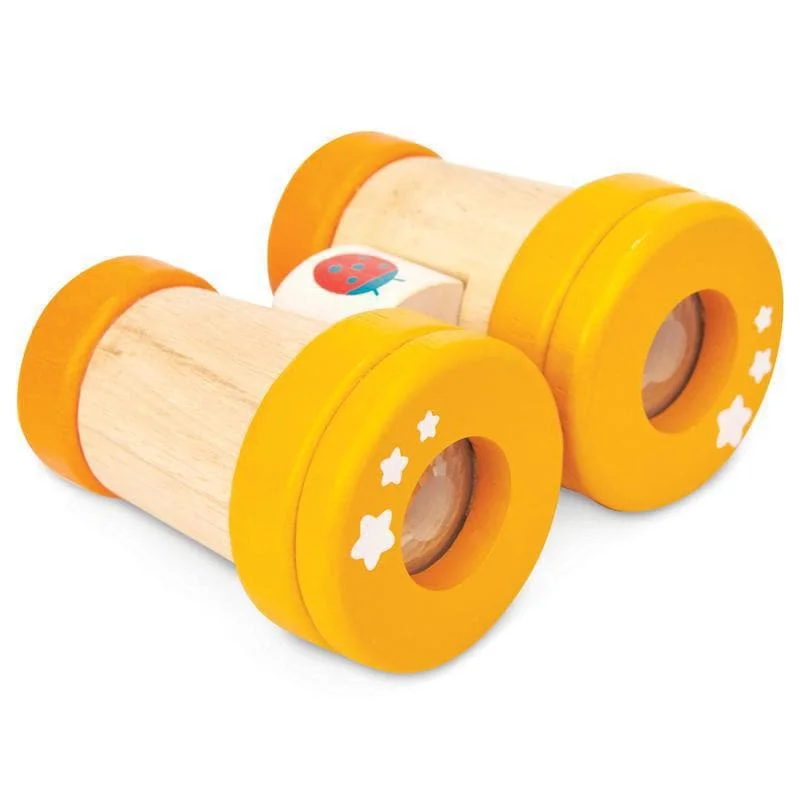 Rustic - Style Wooden Train Set with Tracks and Passenger Cars for Toddler EntertainmentPetilou Lady Bird Binoculars - Yellow