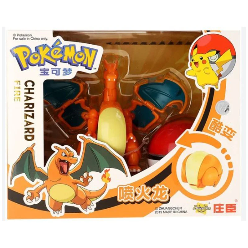 Minecraft Steve Action Figure with Crafting Table and PickaxePokemon Charizard Normal With Pokeball Action Figure Set