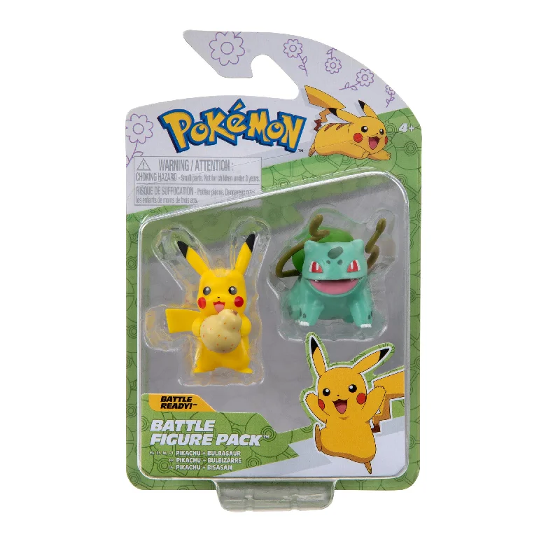 Transformers Optimus Prime Action Figure with Convertible Vehicle Mode and Battle AxePokemon Spring Seasonal Figures 2 Pack Pikachu And Bulbasaur