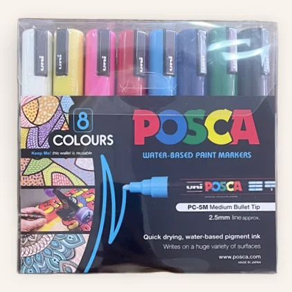 Natural Finish Wooden Scroll Bars for Displaying Traditional Chinese PaintingsPosca Paint Marker PC-5M 1.8-2.5mm Bullet Tip 8 Piece Pack Natural Finish Wooden Scroll Bars for Displaying Traditional Chinese PaintingsPosca Paint Marker PC-5M 1.8-2.5mm Bullet Tip 8 Piece Pack