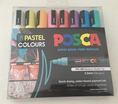 Eco - Friendly Wooden Stamp Blocks for Custom Rubber Stamping in HandicraftsPosca Paint Marker PC-5M 1.8-2.5mm Bullet Tip 8 Piece Pastels Pack Eco - Friendly Wooden Stamp Blocks for Custom Rubber Stamping in HandicraftsPosca Paint Marker PC-5M 1.8-2.5mm Bullet Tip 8 Piece Pastels Pack