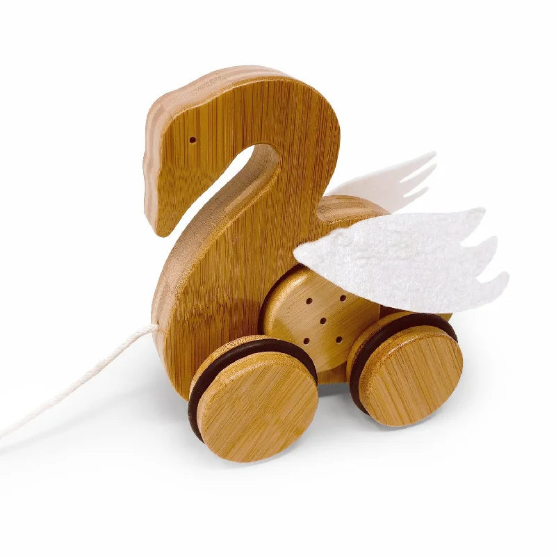 Traditional Wooden Domino Set with Engraved Numbers for Family Game NightsPush & Pull Swan - Bamboo Traditional Wooden Domino Set with Engraved Numbers for Family Game NightsPush & Pull Swan - Bamboo