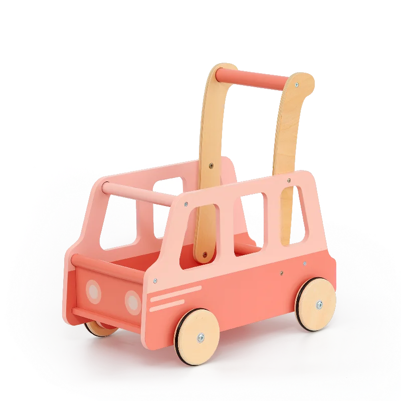 Heirloom - Quality Wooden Dollhouse with Multiple Floors and Furniture AccessoriesPush School Bus Pink 2337 C flatpacked Heirloom - Quality Wooden Dollhouse with Multiple Floors and Furniture AccessoriesPush School Bus Pink 2337 C flatpacked