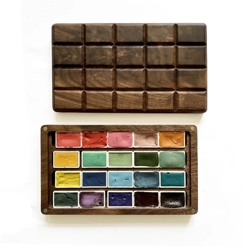 Wooden Sketchbook Covers with Elastic Closures for Protecting ArtworkRainbow Jewels: Mineral Handmade Watercolor Paints Set of 20 in Wooden Box Case, Full Pan 3.2ml Wooden Sketchbook Covers with Elastic Closures for Protecting ArtworkRainbow Jewels: Mineral Handmade Watercolor Paints Set of 20 in Wooden Box Case, Full Pan 3.2ml