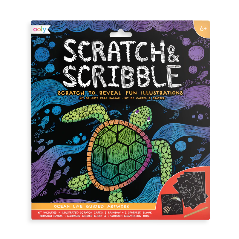 Hand - Carved Wooden Stencils for Intricate Patterns in Handicraft ProjectsScratch and Scribble - Ocean Life