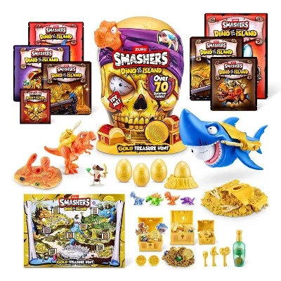 Pokémon Pikachu Action Figure with Electric - Charge LED and Poké BallSmashers Dino Island Gold Treasure Hunt Mini Figure Set