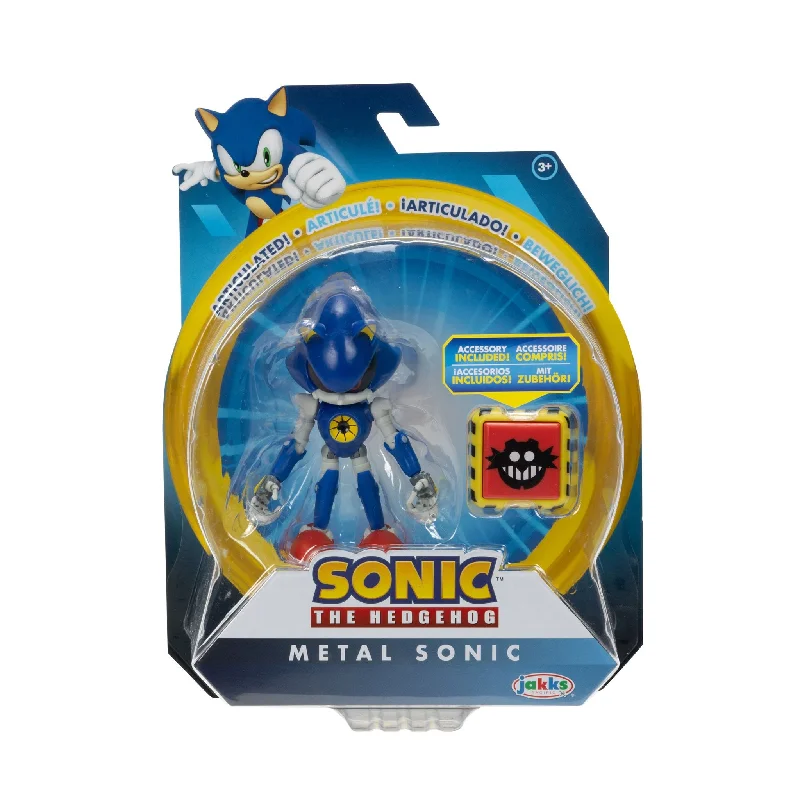 Transformers Optimus Prime Action Figure with Convertible Vehicle Mode and Battle AxeSonic 4 Inch Wave 13 Figure - Modern Metal Sonic