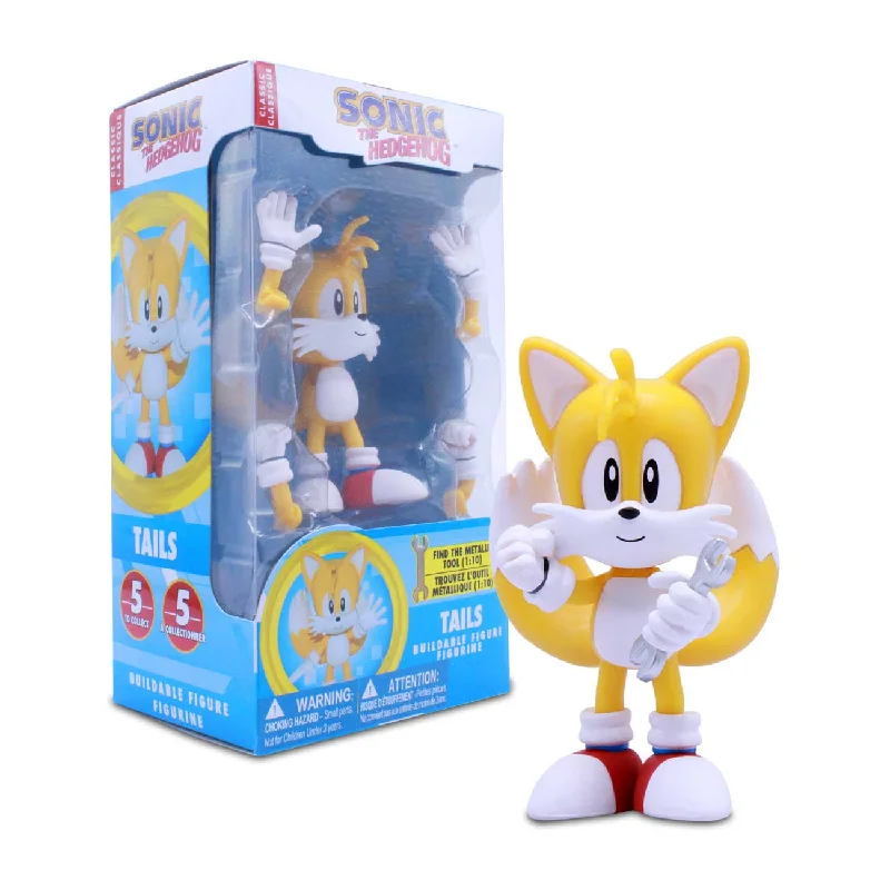 Sonic the Hedgehog Action Figure with Super - Speed Base and Ring CollectiblesSonic Action Figure S2 Classic Tails