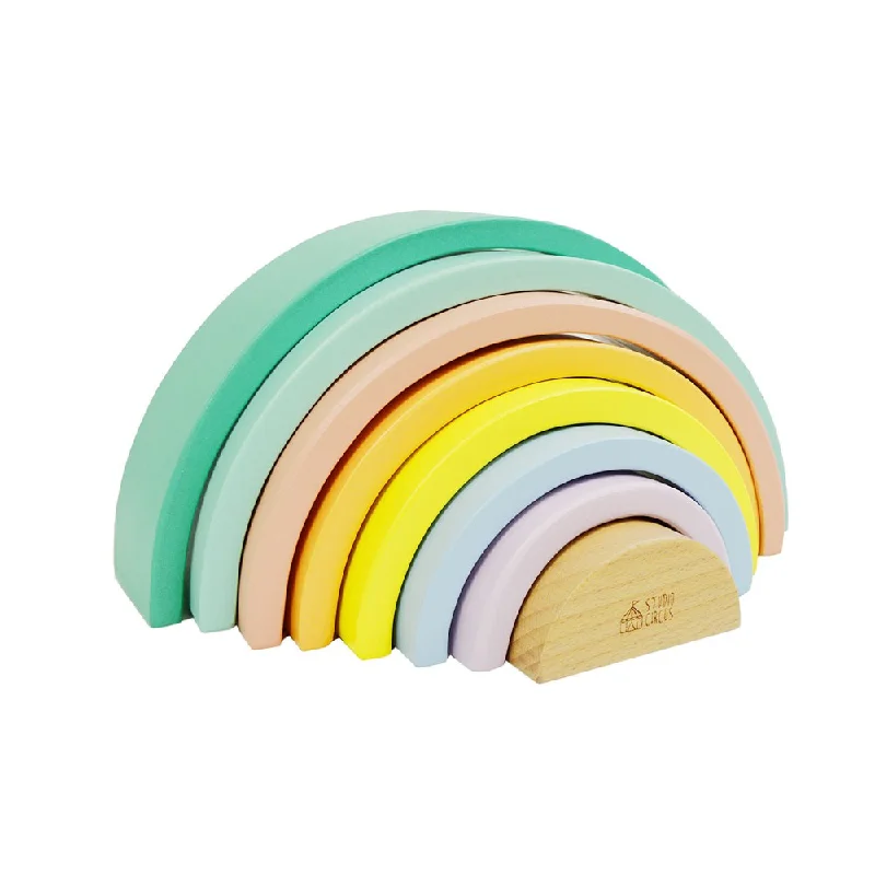 Natural Wood Jigsaw Puzzle of a Scenic Landscape for Relaxing HobbiesStacking Rainbow Natural Wood Jigsaw Puzzle of a Scenic Landscape for Relaxing HobbiesStacking Rainbow