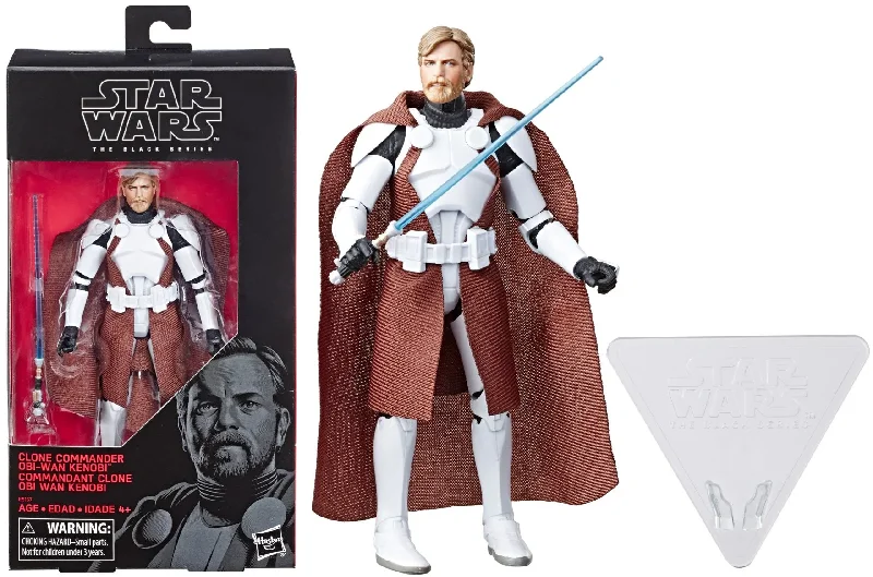 Stranger Things Eleven Action Figure with Psychic - Energy Effect and Demogorgon TargetStar Wars The Black Series Clone Commander Obi-Wan Kenobi 6" Inch Action Figure - Hasbro *IMPORT STOCK*