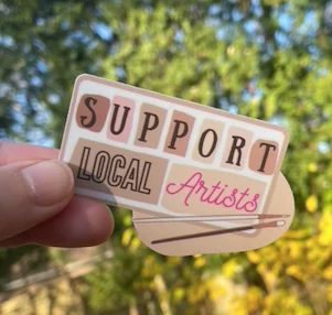 Solid Wood Painting Panels for Acrylic and Watercolor ArtistsSupport Local Artists Vinyl Sticke Solid Wood Painting Panels for Acrylic and Watercolor ArtistsSupport Local Artists Vinyl Sticke