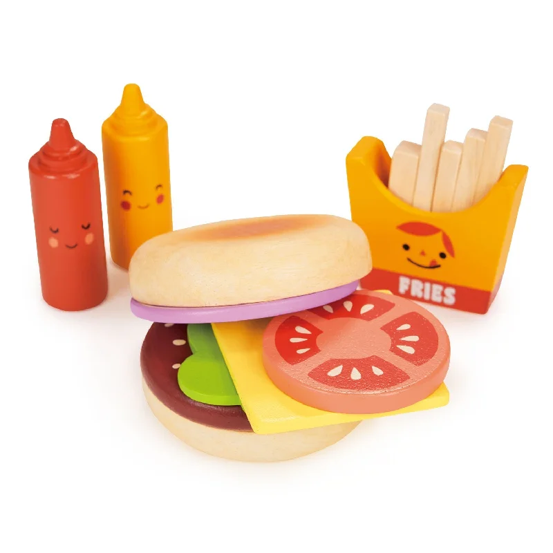 Natural Finish Wooden Pull - Along Toy Duck with Wheels for Toddler Outdoor PlayTake-out Burger Set Natural Finish Wooden Pull - Along Toy Duck with Wheels for Toddler Outdoor PlayTake-out Burger Set