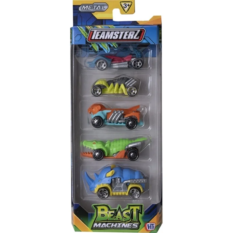 Slot Car Racing Set featuring Formula 1 Cars and a Multilane TrackTeamsterz Beast Machine Die-Cast Cars 5-pack - 2