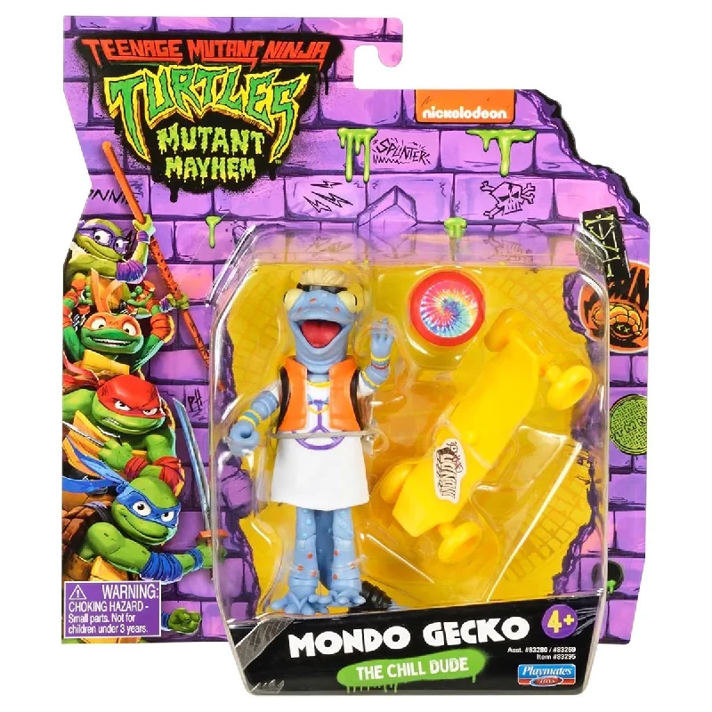 Barbie Fashionista Action Figure with Trendy Streetwear and AccessoriesTeenage Mutant Teenage Turtles: Mutant Mayhem Mondo Gecko Figure