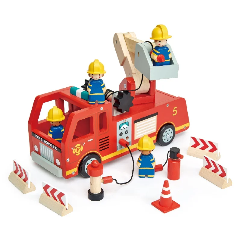 Eco - Friendly Wooden Building Blocks Set with Magnetic Connectors for Creative ConstructionWooden Fire Engine and Firefighter Play Set Eco - Friendly Wooden Building Blocks Set with Magnetic Connectors for Creative ConstructionWooden Fire Engine and Firefighter Play Set