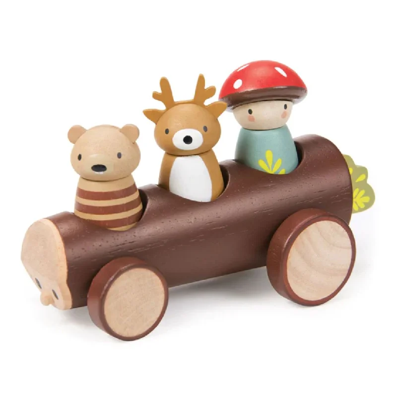 Hand - Painted Wooden Animal Figurines Set for Nursery Decor and Pretend PlayWooden Timber Taxi Hand - Painted Wooden Animal Figurines Set for Nursery Decor and Pretend PlayWooden Timber Taxi