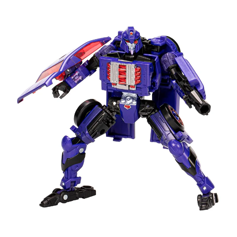 Transformers Optimus Prime Action Figure with Convertible Vehicle Mode and Battle AxeTransformers Legacy Evolution Deluxe Cyberverse Universe Shadow Striker