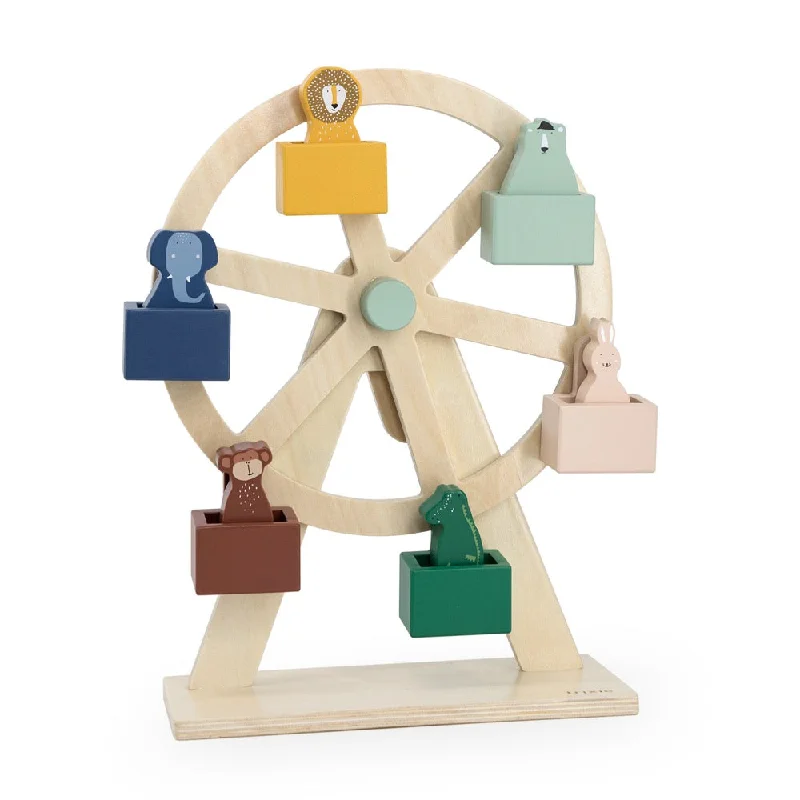 Rustic - Style Wooden Train Set with Tracks and Passenger Cars for Toddler EntertainmentTrixie Wooden ferris wheel Rustic - Style Wooden Train Set with Tracks and Passenger Cars for Toddler EntertainmentTrixie Wooden ferris wheel