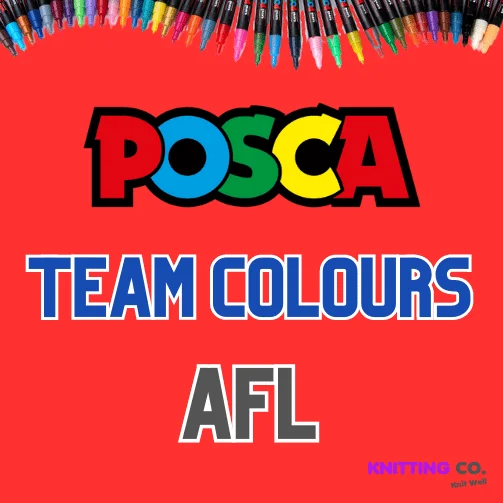 Hand - Carved Wooden Stencils for Intricate Patterns in Handicraft ProjectsUni Posca "Team Colours" Paint Marker Fine Tip Pens (PC-3M) - AFL Footy Teams