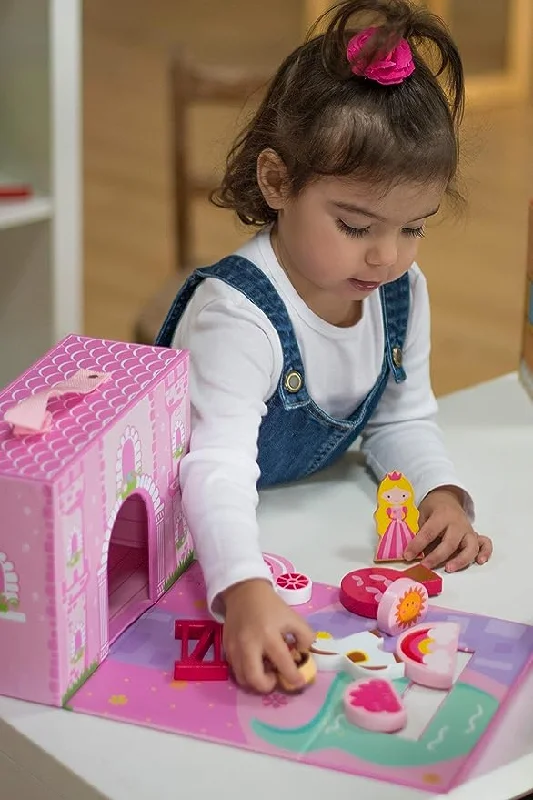 Sustainable Wood Marble Run Set with Multiple Tracks and Marble StorageFoldaway Unicorn Castle Playset Sustainable Wood Marble Run Set with Multiple Tracks and Marble StorageFoldaway Unicorn Castle Playset