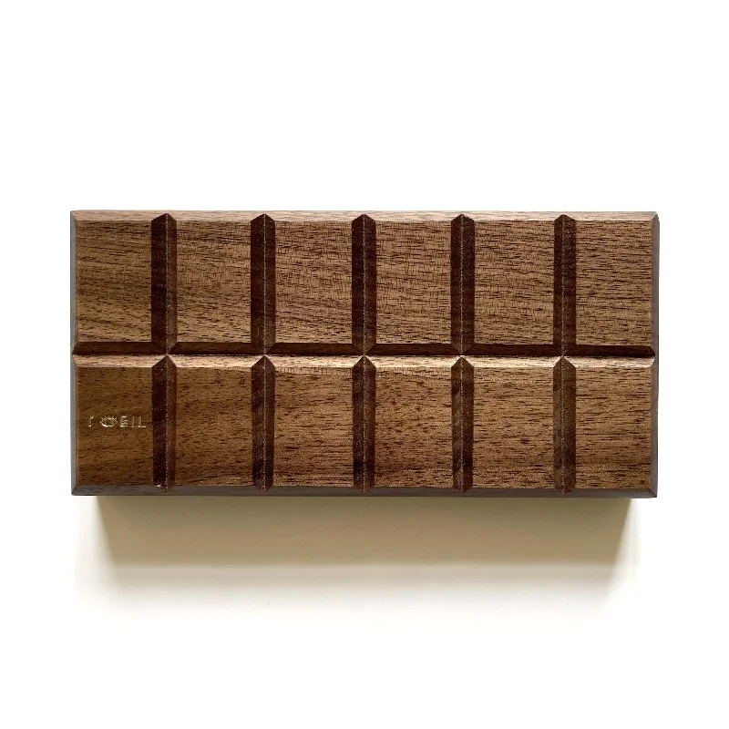 Natural Finish Wooden Scroll Bars for Displaying Traditional Chinese PaintingsWalnut Wood Chocolate Bar Empty Watercolor Wooden Box Palette Case - Small