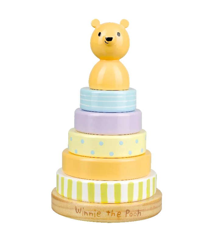 Hand - Painted Wooden Animal Figurines Set for Nursery Decor and Pretend PlayWinnie The Pooh Stacking Ring