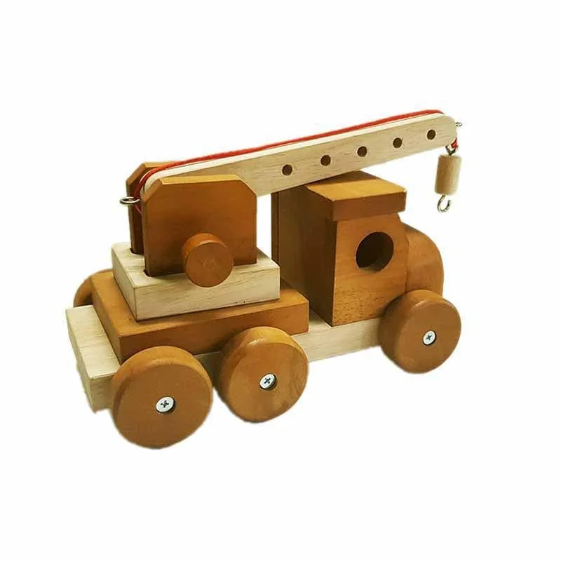 Hand - Carved Wooden Alphabet Blocks for Early Learning and Toddler DevelopmentWooden Construction Crane Hand - Carved Wooden Alphabet Blocks for Early Learning and Toddler DevelopmentWooden Construction Crane