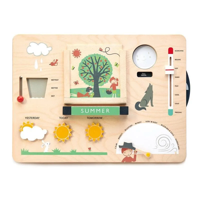 Hand - Carved Wooden Alphabet Blocks for Early Learning and Toddler DevelopmentWooden Weather Station