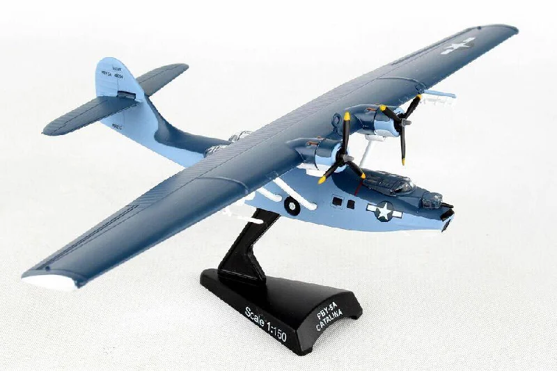 DIY Solid Wood Airplane Models Toys for Aviation Hobbyists1/150 PBY5A Catalina US Navy Bureau Number 48294