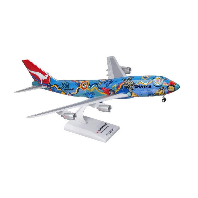 High - Quality Solid Wood Car Models Toys for Car Enthusiast Toddlers1/200 QANTAS B747300 Nalanji Dreaming