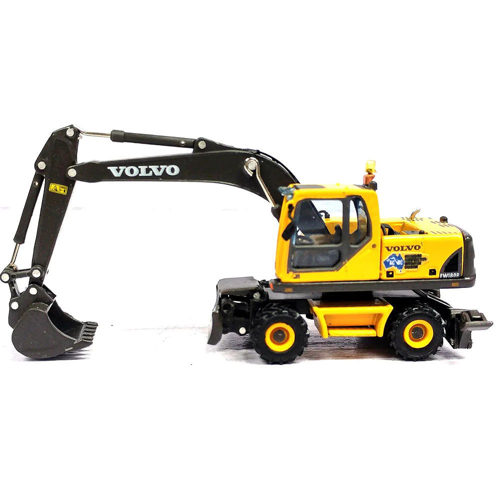 Solid Wood Victorian Mansion Models Toys for Dollhouse Collectors1/87 Volvo EW180 Mobile Excavator