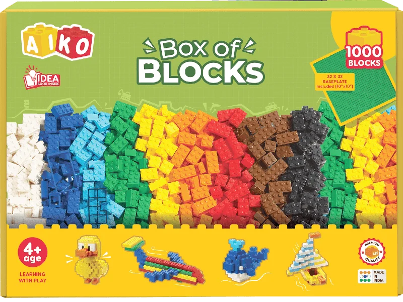 Eco - Friendly Wooden Educational Toys with a Gardening and Plant - Growing KitBox of Blocks 1000-Piece Building Blocks