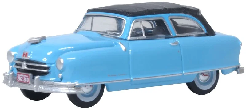 Kids' Plastic Pedal - Powered Tricycle with a Storage Basket and Safety FeaturesModel of the 1950 Nash Rambler Custom Landau Convertible (Closed) Strato Blue by Oxford at 1:87 scale.