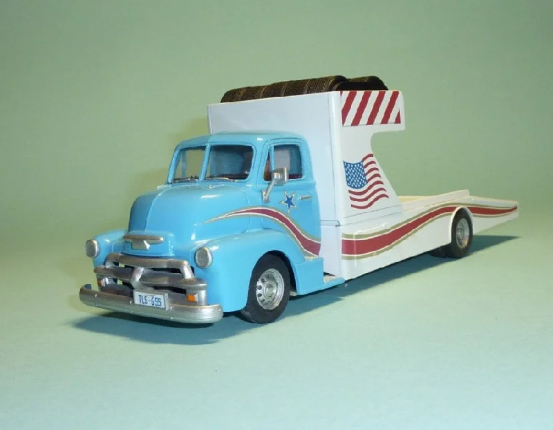 Hand - Carved Solid Wood Ship Models Toys for Maritime Enthusiasts1954 Chevrolet COE Lowloader with Tyre Box (TRU-404) Hand - Carved Solid Wood Ship Models Toys for Maritime Enthusiasts1954 Chevrolet COE Lowloader with Tyre Box (TRU-404)