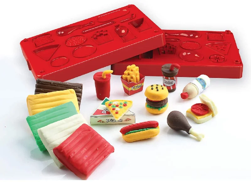 Natural Wood Early Learning Educational Toys for Toddlers' Cognitive DevelopmentAmav Eraser Studio Fast Food Make Your Own Fast Food Erasers Clay Craft Kit - Multicolour Natural Wood Early Learning Educational Toys for Toddlers' Cognitive DevelopmentAmav Eraser Studio Fast Food Make Your Own Fast Food Erasers Clay Craft Kit - Multicolour