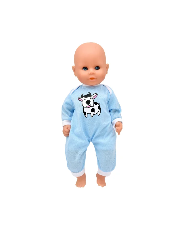 Dolls with a Hidden Compartment and Secret - Mission - Themed AccessoriesBambini Blue Cow Romper