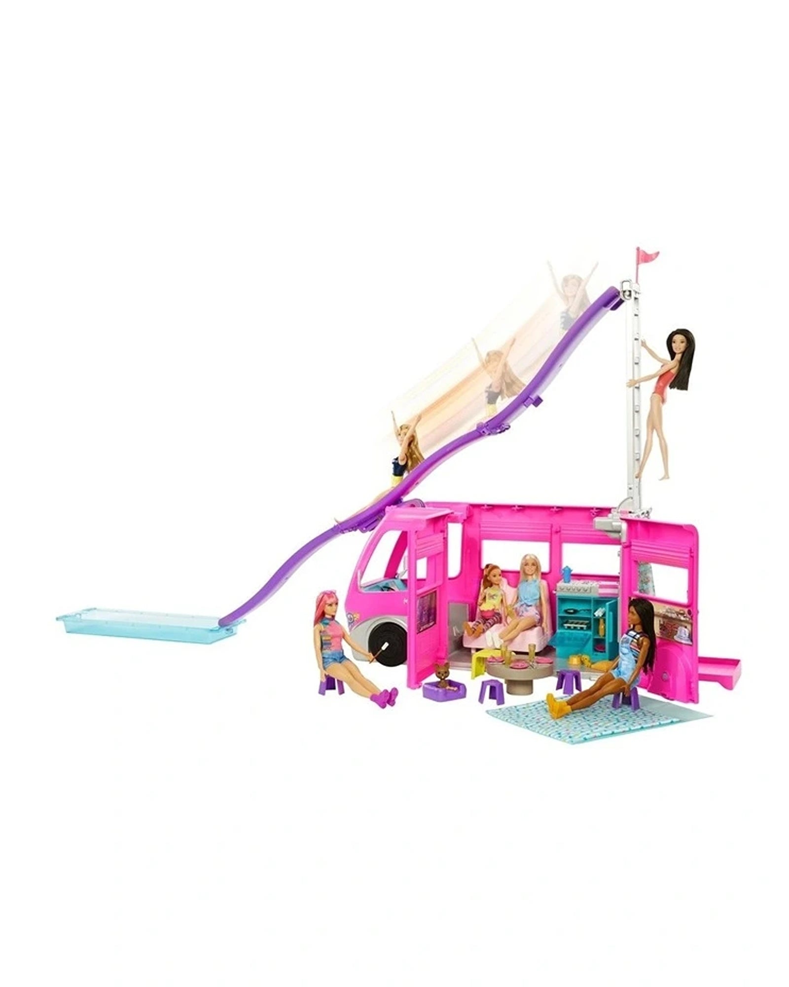 Dolls with a Waterproof Body and Beach - Themed AccessoriesBarbie Dream Camper Vehicle Playset