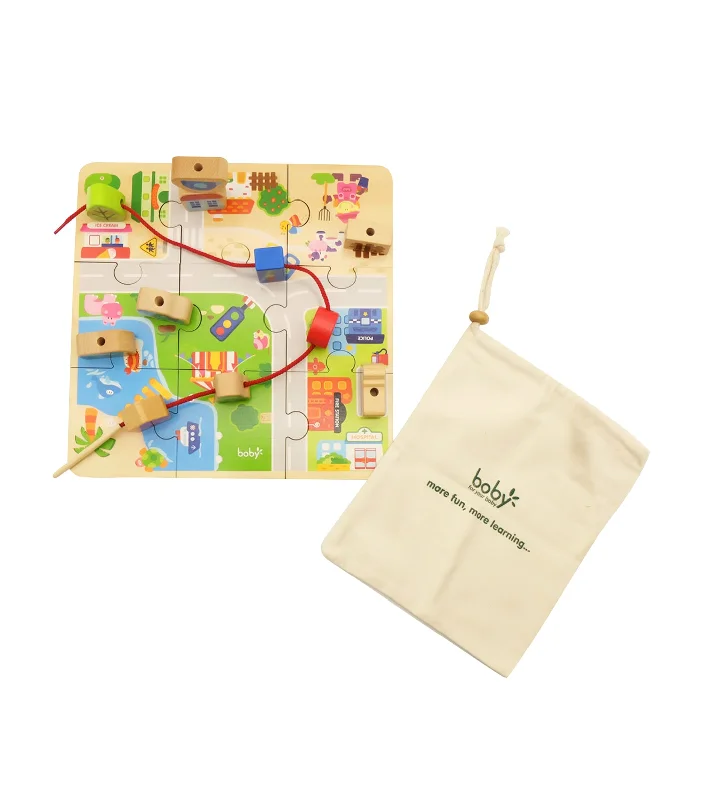 Large - Scale Solid Wood Educational Toys for Group Learning and CollaborationWooden Threading Game Large - Scale Solid Wood Educational Toys for Group Learning and CollaborationWooden Threading Game