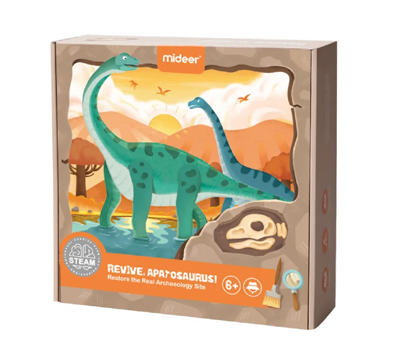 High - Grade Solid Wood Educational Toys for Improving Hand - Eye CoordinationBrontosaurus Dino Fossil Dig Kit