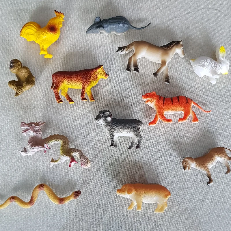Hand - Carved Wooden Educational Toys with Alphabet - Learning BlocksChinese Zodiac Animals - Miniature models Hand - Carved Wooden Educational Toys with Alphabet - Learning BlocksChinese Zodiac Animals - Miniature models