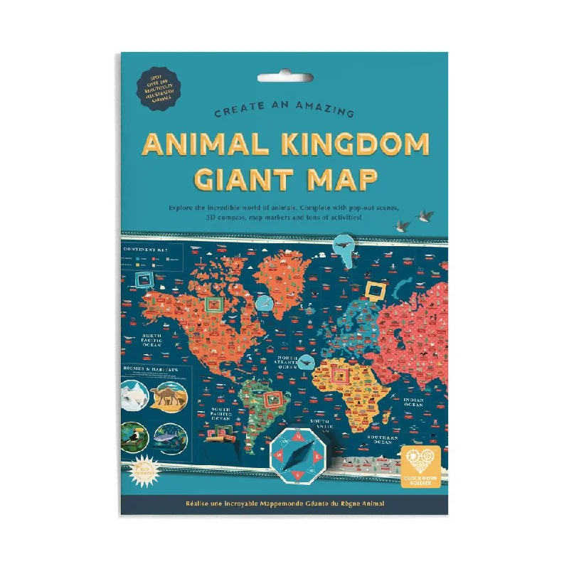 Solid Wood Educational Toys with a Coding and Logic - Building GameClockwork Soldier Create an Amazing Animal Kingdom Giant Map