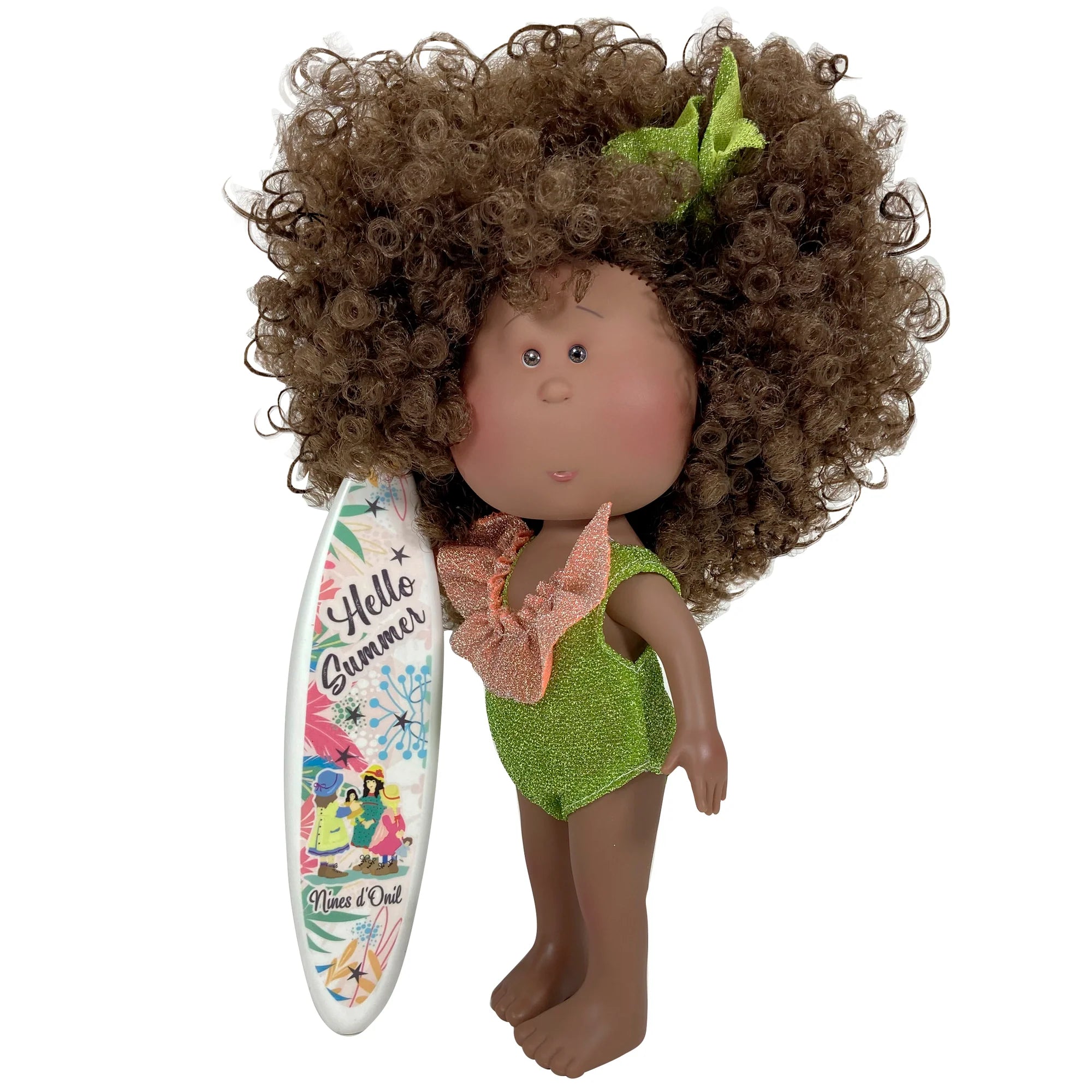 Dolls with a Waterproof Body and Beach - Themed AccessoriesCollectible Mia Afro Cutie Summer Doll