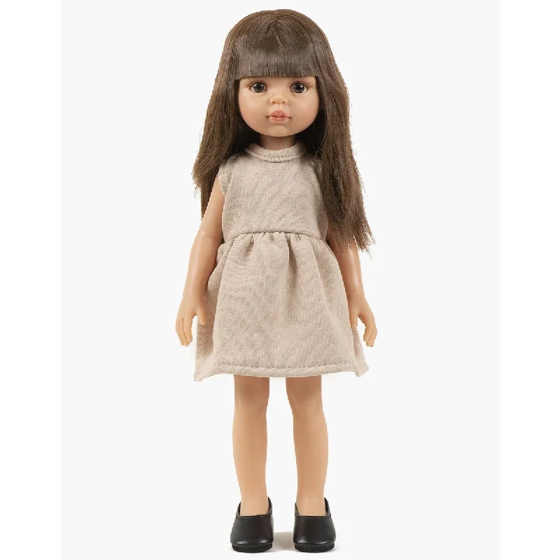 Dolls with Built - in LED Lights and Glow - in - the - Dark AccessoriesMinikane amigas sleeveless fleece dress in linen