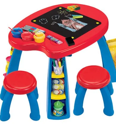 Hand - Painted Wooden Educational Toys in a Historical and Cultural ThemeCREATIVITY PLAY STATION (2 stool)