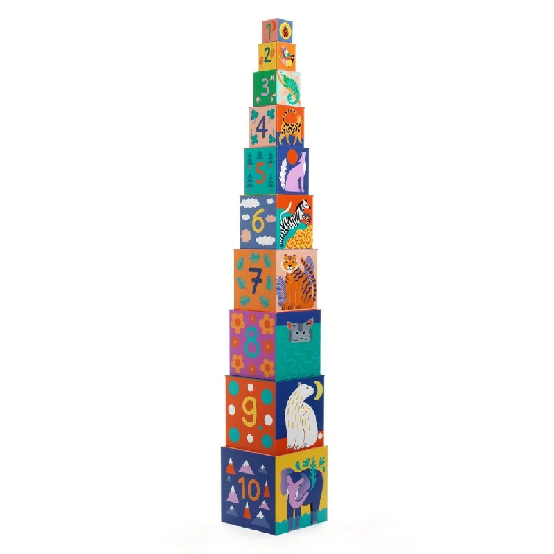 High - Quality Solid Wood Educational Toys for Developing Fine Motor Skills in KidsDjeco Stacking Blocks - Wild Animals High - Quality Solid Wood Educational Toys for Developing Fine Motor Skills in KidsDjeco Stacking Blocks - Wild Animals