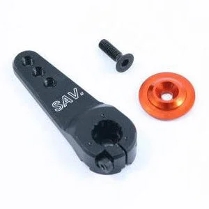Fastrax 25T Jumbo Black Alum Single Servo Horn (Futaba)