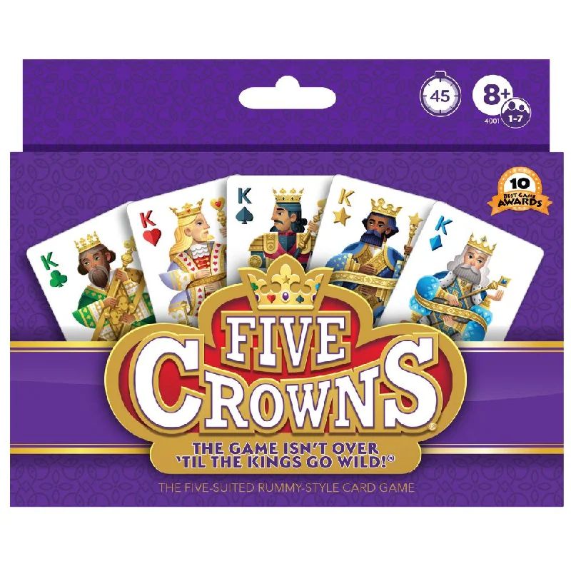 Sustainable Wooden Educational Toys with Counting and Number Recognition ElementsFive Crowns Card Game