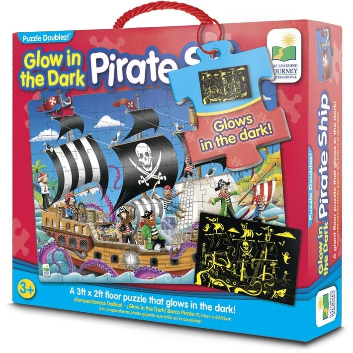 Large - Scale Solid Wood Educational Toys for Group Learning and CollaborationGlow in the Dark Pirate Ship