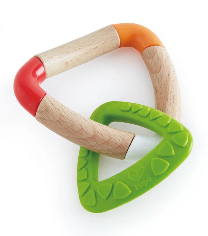 Natural Wood Early Learning Educational Toys for Toddlers' Cognitive DevelopmentDouble Triangle Teether Natural Wood Early Learning Educational Toys for Toddlers' Cognitive DevelopmentDouble Triangle Teether